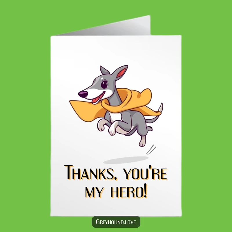 Free Printable Thank You Card: Superhero Greyhound Express Funny Gift