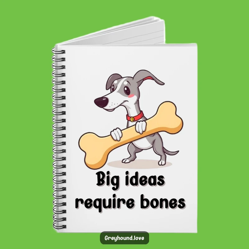 Funny Greyhound Fetch Notebook - Jot Down Playful Ideas, Great Gift!