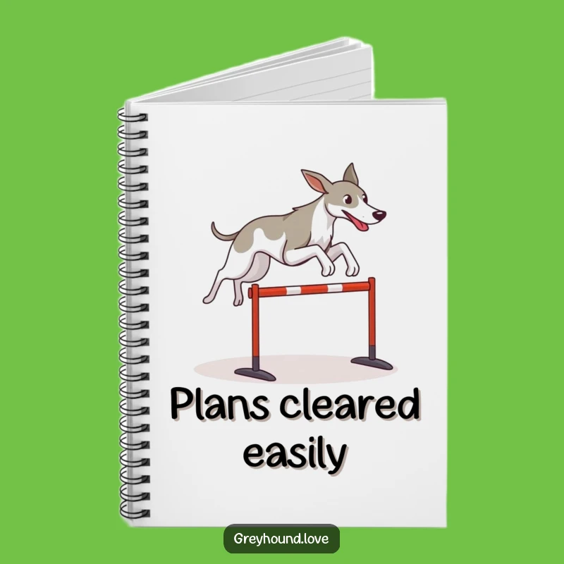 Funny Greyhound Notebook: Athletic Dog Journal, Motivational Gift