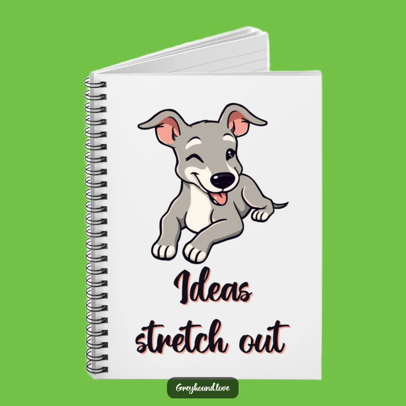 Funny Greyhound Chill Notebook - Contented Smile Diary Gift