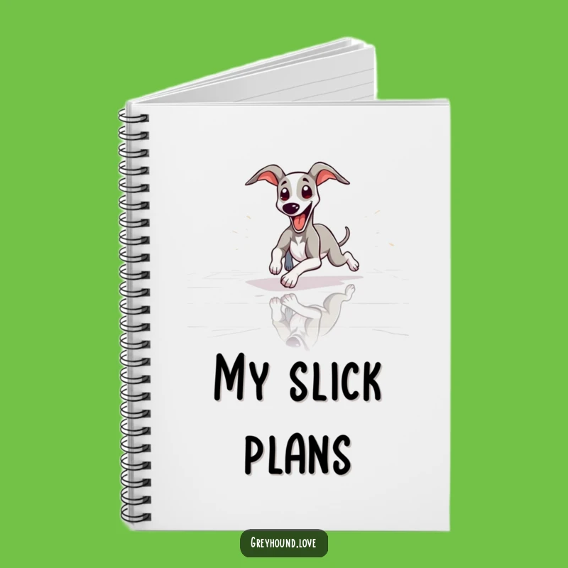 Funny Greyhound Sliding Tongue Out Notebook: Hilarious Dog Journal