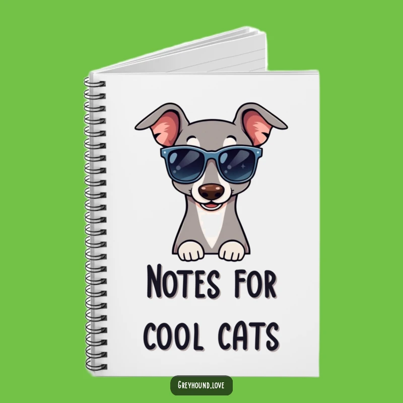 Funny Greyhound Sunglasses Notebook - Jot Down Your Coolest Ideas