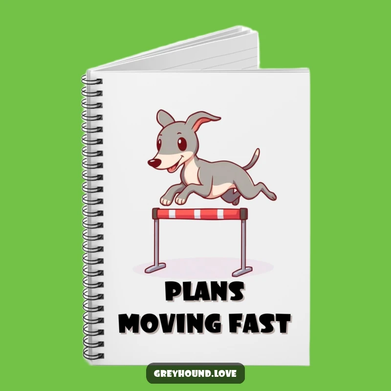 Funny Greyhound Leaping Notebook - Jot Down Your Speedy Ideas