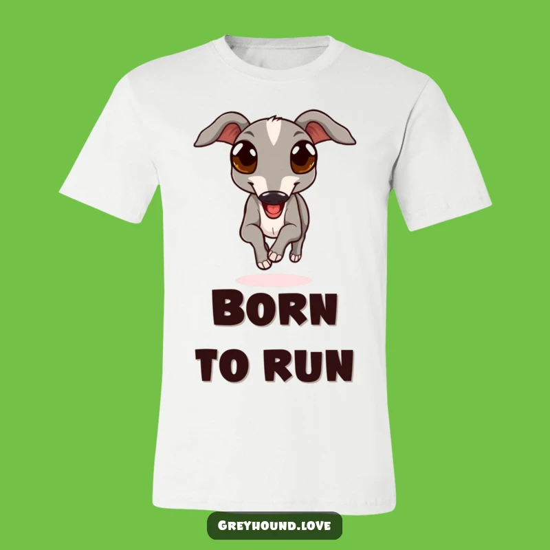 Funny Greyhound Happy Chase T-Shirt - Expressive Eyes Dog Lover Gift