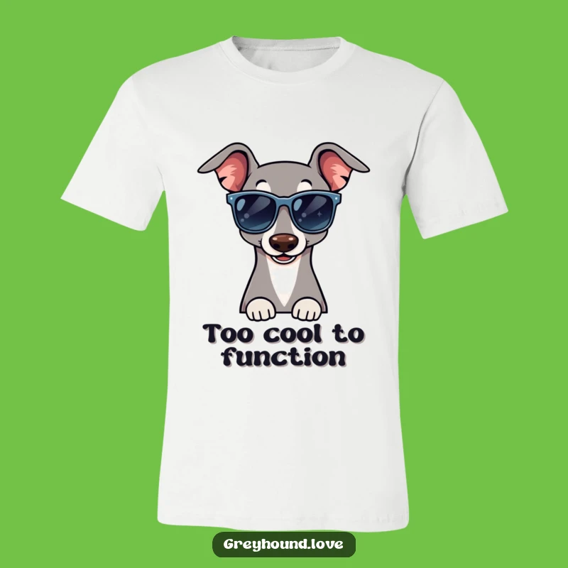 Funny Greyhound Sunglasses T-Shirt - Cool Wink Tee for the Dapper Dog Fan