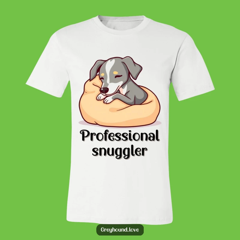 Cozy Comfort Greyhound T-Shirt - Relaxing & Comical Dog Apparel Gift