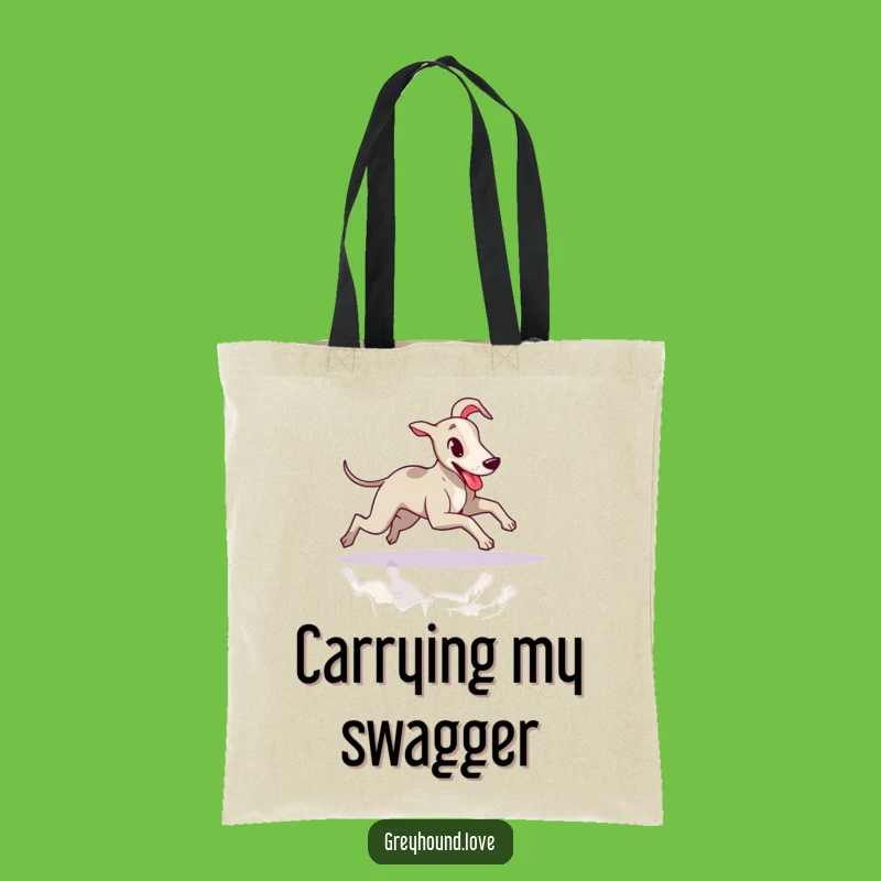 Funny Greyhound Sliding Tote Bag - Stylish & Humorous Carryall for Dog Fans
