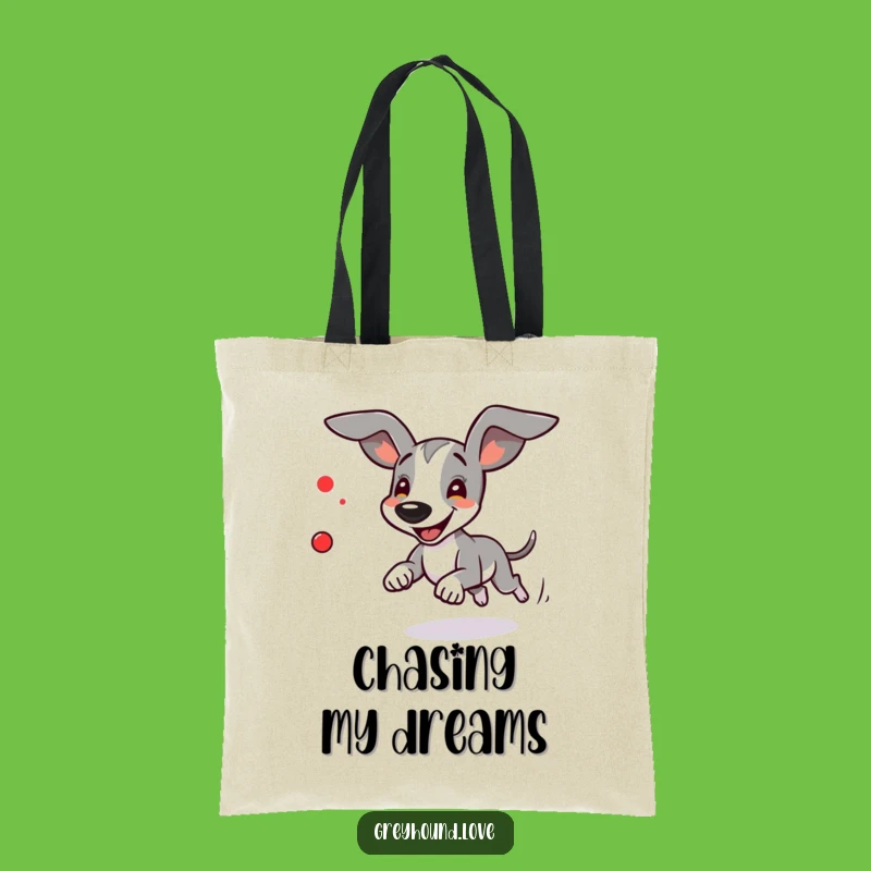 Funny Greyhound Laser Dot Chaser Tote Bag - Stylish & Humorous Everyday Carryall