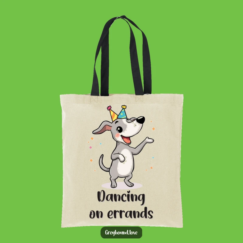 Funny Dancing Greyhound Tote Bag: Carry the Party, A Fun Funny Gift!