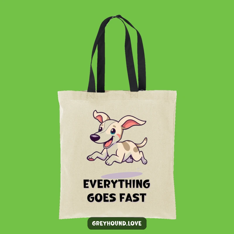 Funny Greyhound Dash Tote Bag - Carry Your Speed with a Smile