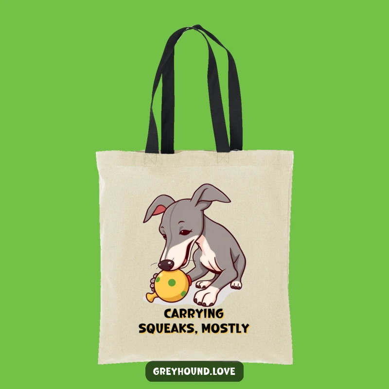 Funny Greyhound Squeaky Toy Tote Bag: Carry Your Fun Essentials