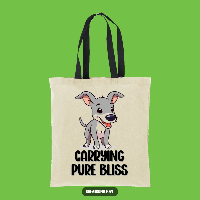 Funny Greyhound Tote Bag: Floppy Ears, Wagging Tail, Practical & Chic
