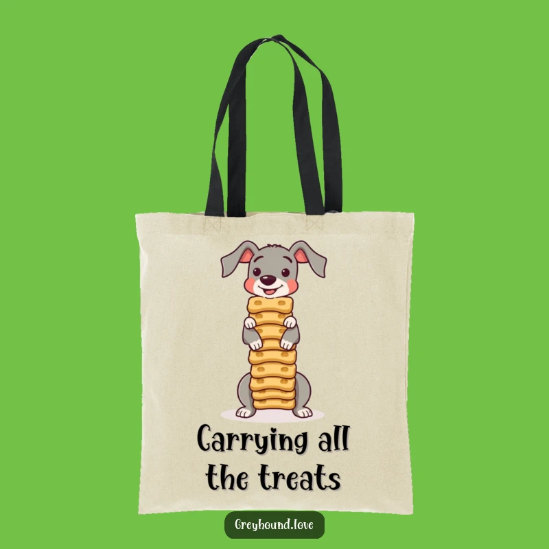 Funny Greyhound Tote Bag: Hilarious Biscuit Stacker Carry-All!