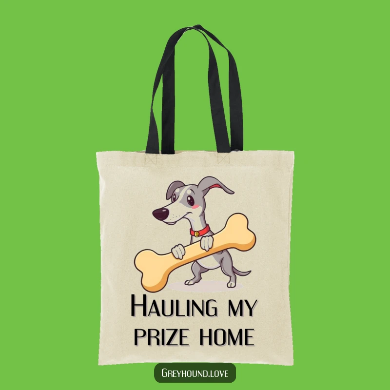 Funny Greyhound Bone Fetch Tote Bag - Carry Your Fun, Great Gift!